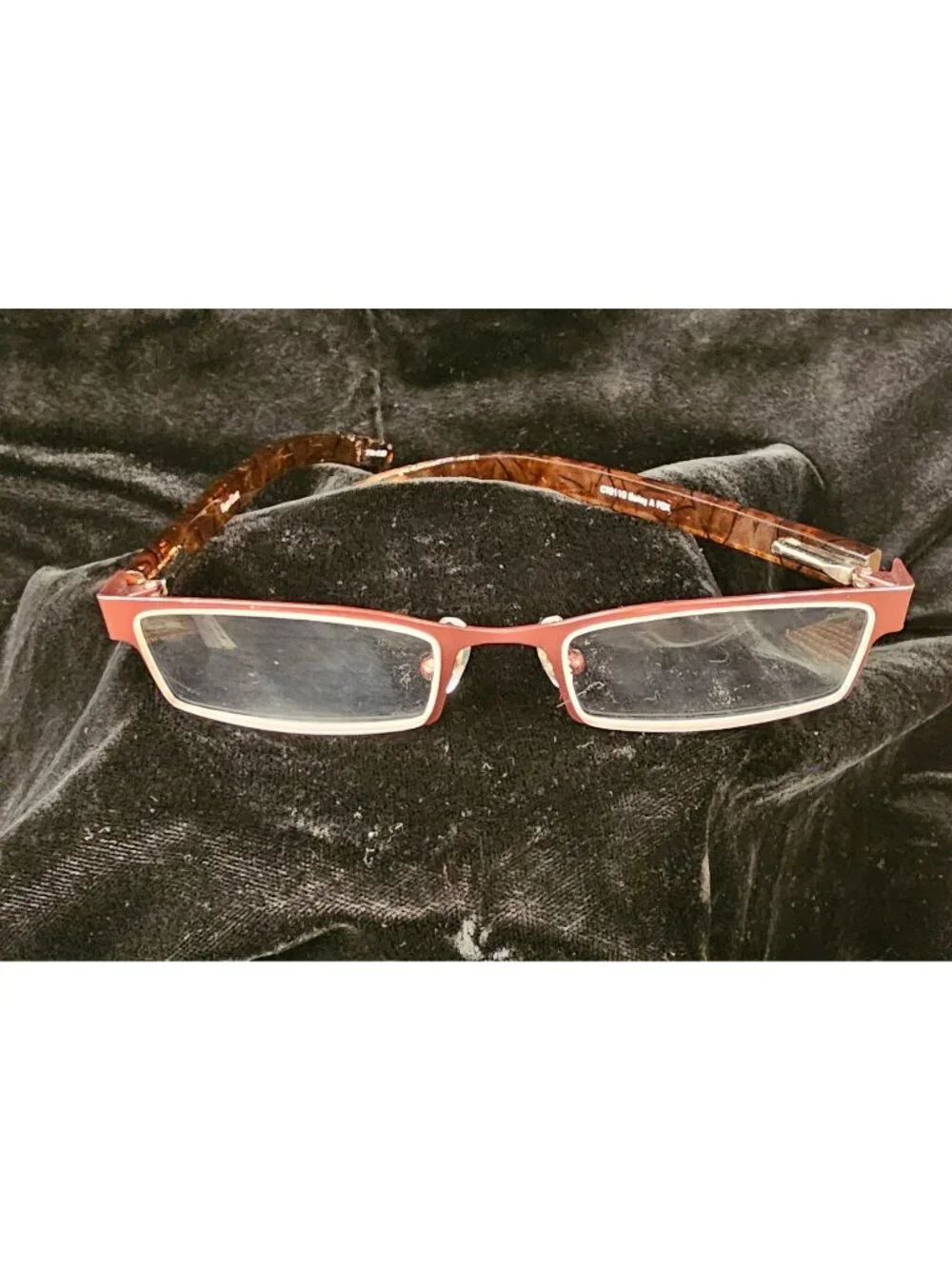 Foster Grant Bailey A Rectangular Eyeglasses CT0110 Red Frame Tortoise Temples 5